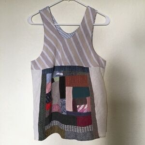 Women's patchwork multicolor fun tank top. About size 10.